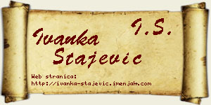 Ivanka Stajević vizit kartica